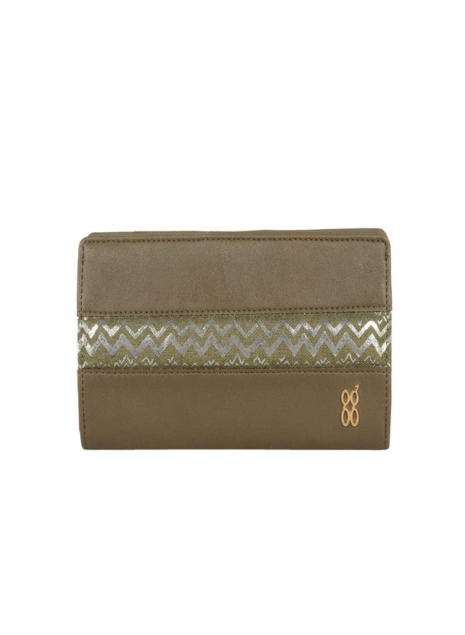 Baggit Women Green Wallet Large Size | Ladies Stylish Purse Bag | Credit Card Money Holder - Image 1